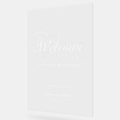 白スタイリッシュ書の署名を結婚歓迎 アクリルサイン (傾斜)