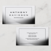 白スタイリッシュ灰色パタ縁どーン名刺 名刺 (正面/裏面)