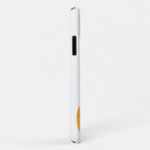 白スタイリッシュ目のかわいいハート Case-Mate iPhoneケース (裏面/右)