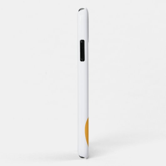 白スタイリッシュ目のかわいいハート Case-Mate iPhoneケース (裏面/右)