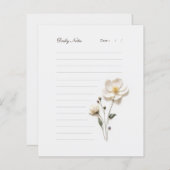 白スタイリッシュ花文具紙 (正面/裏面)