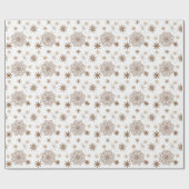 白スタイリッシュ金ゴールド星花 ラッピングペーパー (フラット)