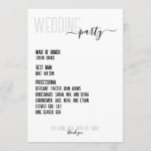 白スタイリッシュ黒の服務結婚命令 プログラム (裏面)