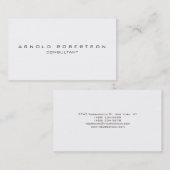 白スタイリッシュ黒プロフェッショナル名刺 名刺 (正面/裏面)