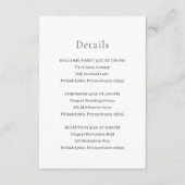 白スタイリッシュ黒モダン結婚の エンクロージャーカード (正面)