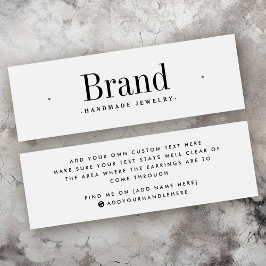 白スタッモダンドミニマルイヤリング表示カード