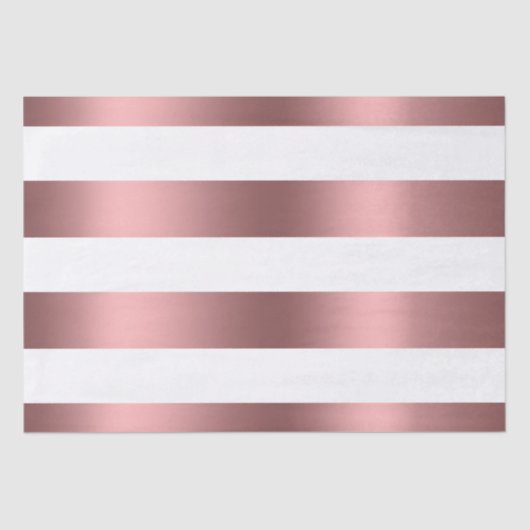 白ストライプのとバラ金ゴールド 薄葉紙 (正面)