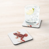 白ストライプのな毒投げ矢のカエル コースター (右側)