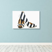 白ストライプのハイヒール キャンバスプリント (インサイチュ (ウッドフロア))