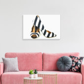 白ストライプのハイヒール キャンバスプリント (インサイチュ (リビング))