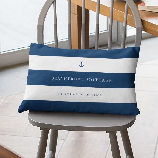 白ストライプ色とカスタムいかりの背景色 ランバークッション