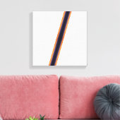 白ストライプ色 キャンバスプリント (インサイチュ (リビング))