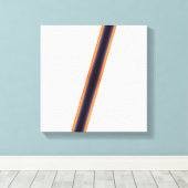 白ストライプ色 キャンバスプリント (インサイチュ (ウッドフロア))