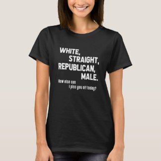白ストレート共和党男性 – 共和党3 Tシャツ