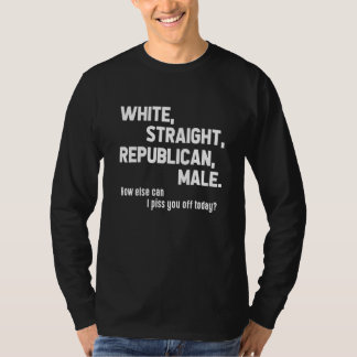 白ストレート共和党男性 – 共和党3 Tシャツ