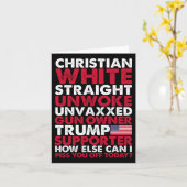 白ストレート目覚めなし非Vaxxedトランプのサポーター米国 カード (黄色い花)