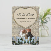 白スペインのの新郎新結婚婦 招待状 (スタンド正面)