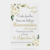白スペインのフローラ結婚徴候 アクリルサイン (正面)