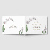 白スペインのユニーク蘭フラワーズバウティゾ ゲストブック (全面)