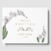 白スペインのユニーク蘭フラワーズバウティゾ ゲストブック (正面)