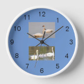 白スワンアクリル壁時計 壁時計 (正面)