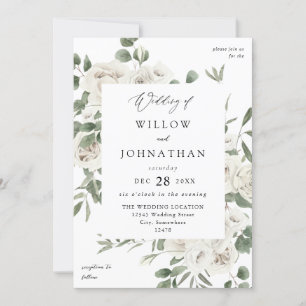 白ソフトフローラ結婚の3 招待状