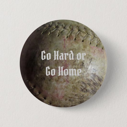 白ソフトボール画像 缶バッジ (正面)