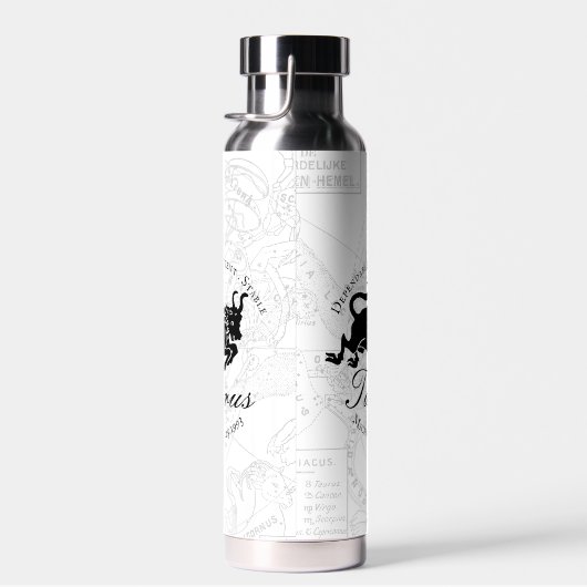 白タウルス星占い〔占星術の〕十二宮図記号の特徴 ウォーターボトル (右面)