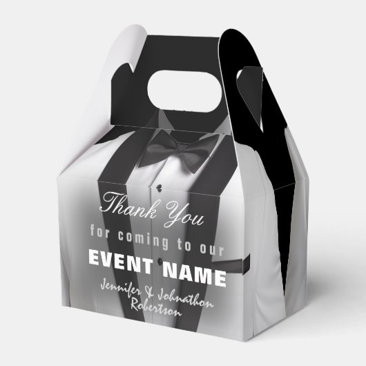 白タキシードありがとう |ギフトボックス フェイバーボックス (裏面サイド)