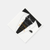 白タキシード スタンダードカクテルナプキン (角)