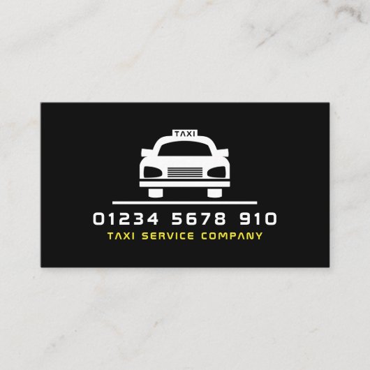 白タクシータクシーのロゴ、価格表 名刺 (正面)
