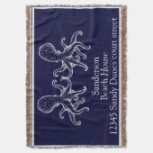 白タコ海軍ブルー航海の海沿岸 スローブランケット (正面縦)