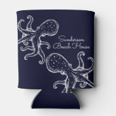 白タコ紺色航海の 缶クーラー (裏面)