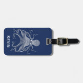 白タコ荷物タグ ラゲッジタグ (正面横)