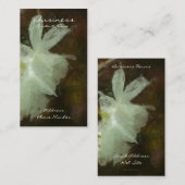 白ダフォジルフローラ印象派絵画の 名刺 (正面/裏面)