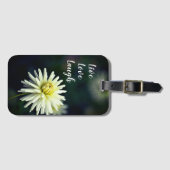白ダリアやる気を起こさせる花 ラゲッジタグ (正面横)