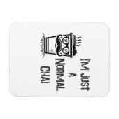 白チャイティーマグネットブラックレターホームまたはワーク マグネット (横)