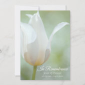 白チューリップフラワー春命日 招待状 (正面)