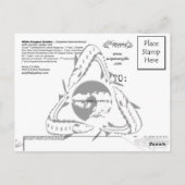 白チョウザメ玉沢コラージュカード ポストカード (裏面)