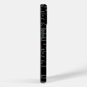 白チョークスタイリッシュハートラインパターンペルソナリ Case-Mate iPhoneケース (裏面 / 右)