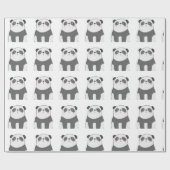 白ツキノワグマ-ギフト用包装紙 ラッピングペーパー (フラット)