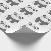 白ツキノワグマ-ギフト用包装紙 ラッピングペーパー (角)