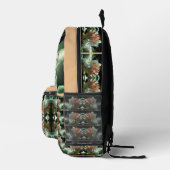 白ツツツジの花と芽パーソナライズされた プリントバックパック (右)