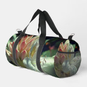 白ツツツジの花と芽 ダッフルバッグ (右コーナー)