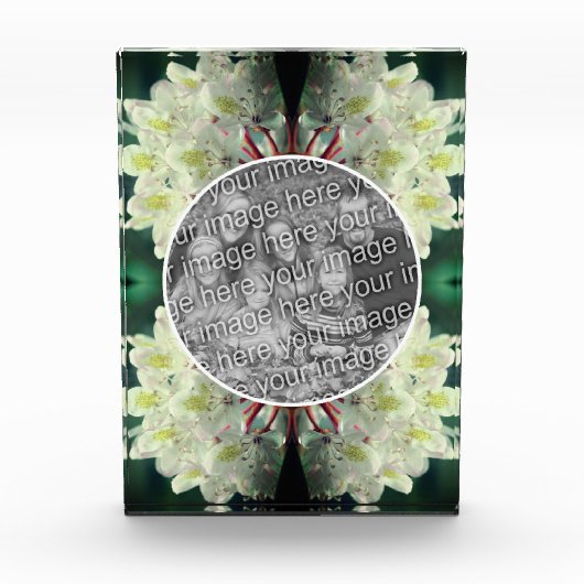 白ツツツジの花を追加 フォトブロック (正面)