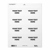 白テクスチャシンプル文字ミニマルスタイルラベル ラベル (フルシート)