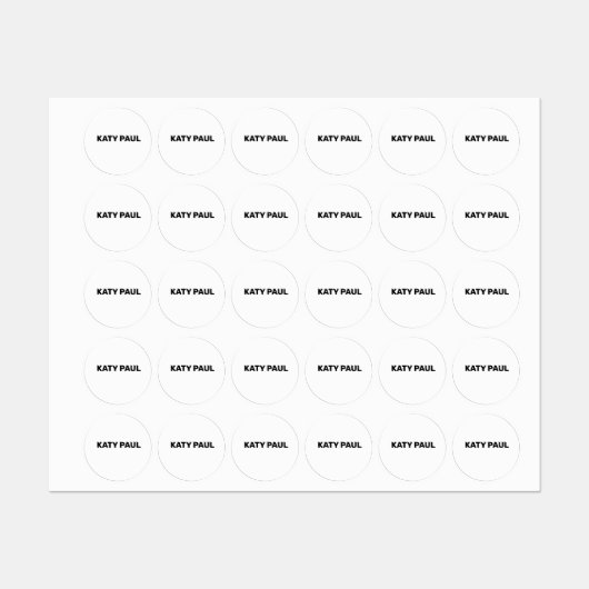 白テクスチャシンプル文字ミニマルスタイルラベル ラベル (シート)
