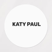 白テクスチャシンプル文字ミニマルスタイルラベル ラベル (デザイン2)