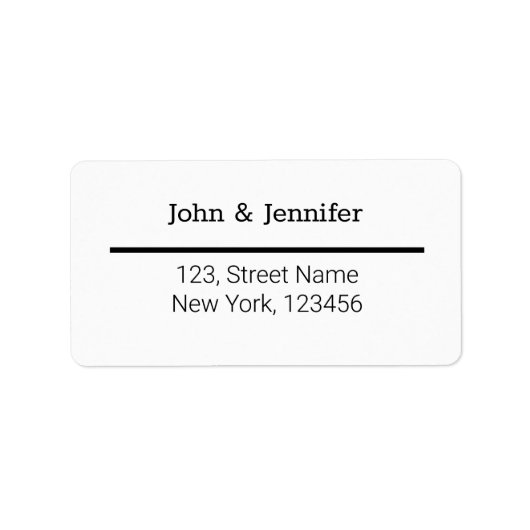 白テクスチャシンプル文字ミニマルスタイルラベル ラベル (正面)