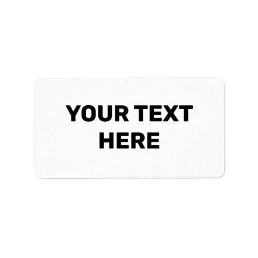白テクスチャシンプル文字ミニマルスタイルラベル ラベル (正面)